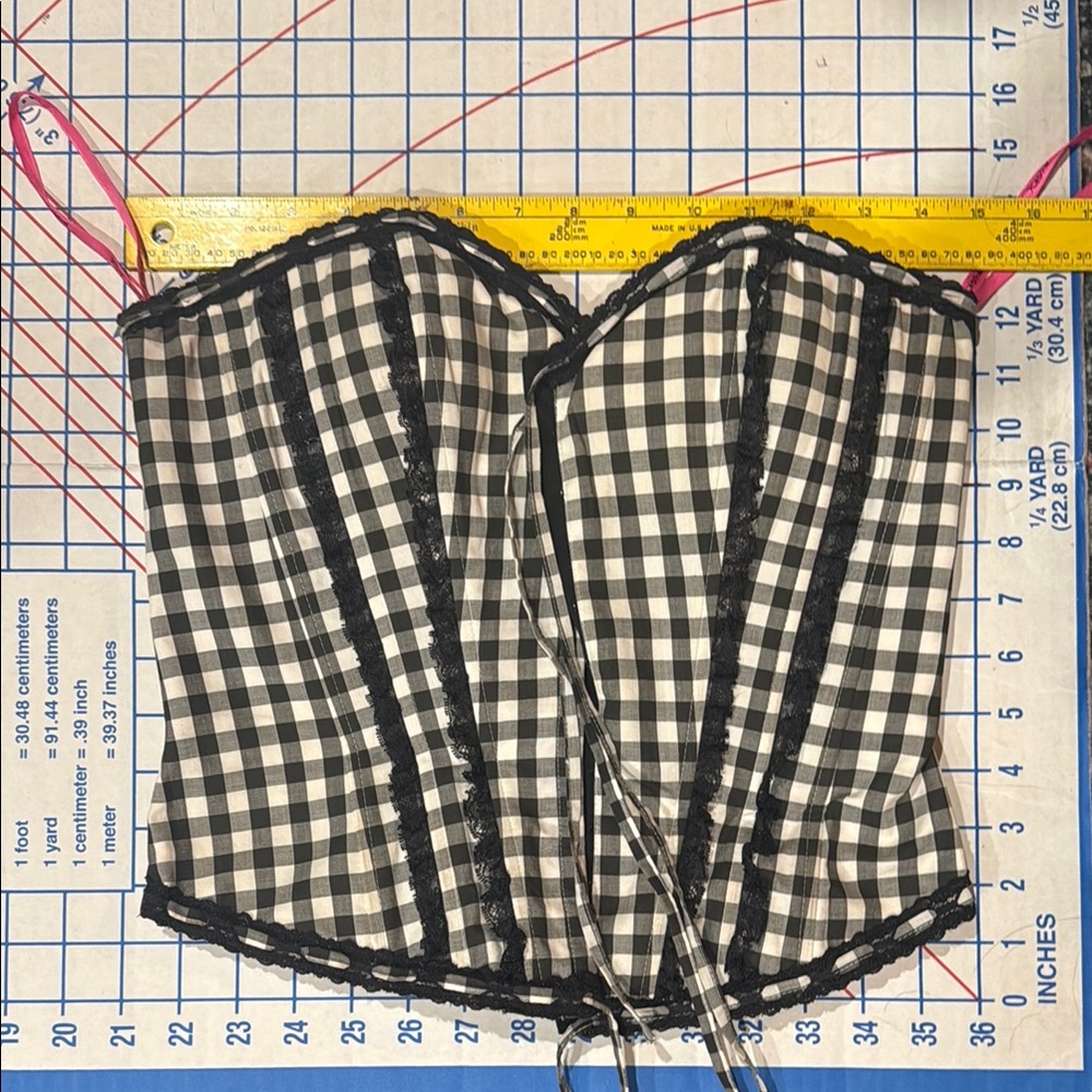 Betsey Johnson Checkered Black and White Top